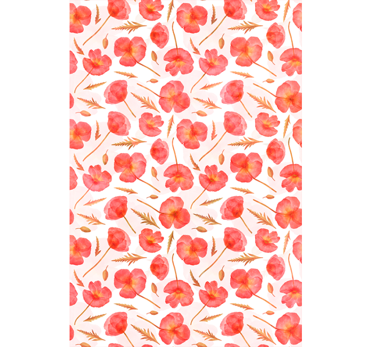 Delikate blomstermønstre rullegardin blomster - Tenstickers