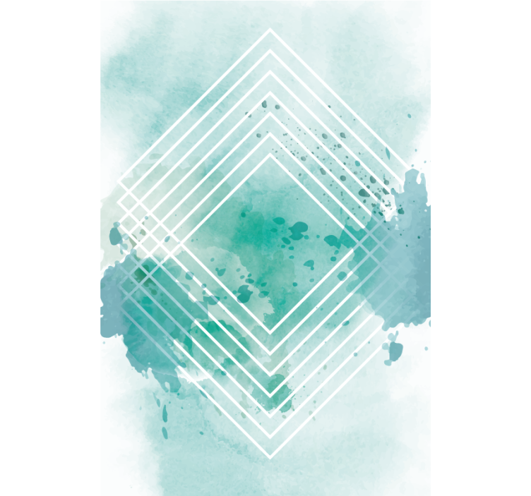 Geometrisk akvarellmønster rullegardin moderne - Tenstickers