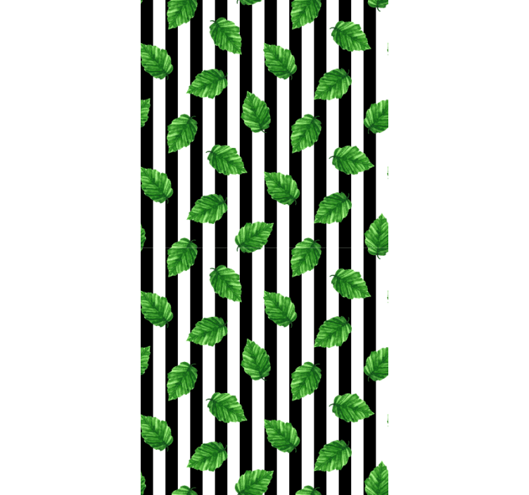 Tropiske blader mønster akvarell stil rullegardin ekteskap - Tenstickers