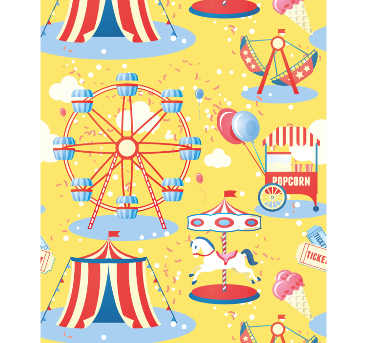 Karneval joyride rullegardin morsomme - Tenstickers