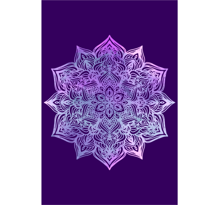Lilla mandala form.. rullegardin zen - Tenstickers