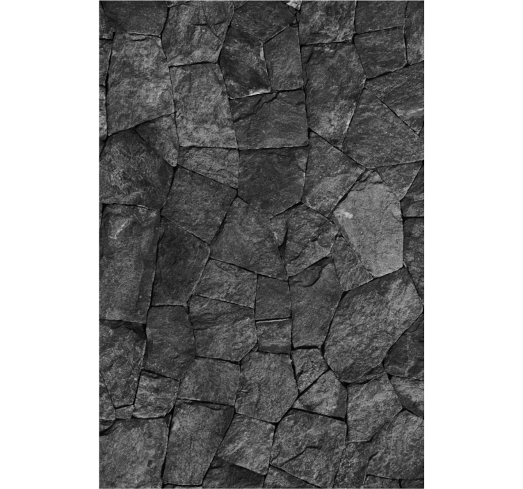 Grå rå stein rullegardin ekteskap - Tenstickers