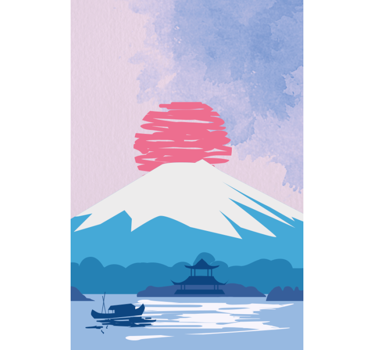 Mount fuji landskap rullegardin originale - Tenstickers