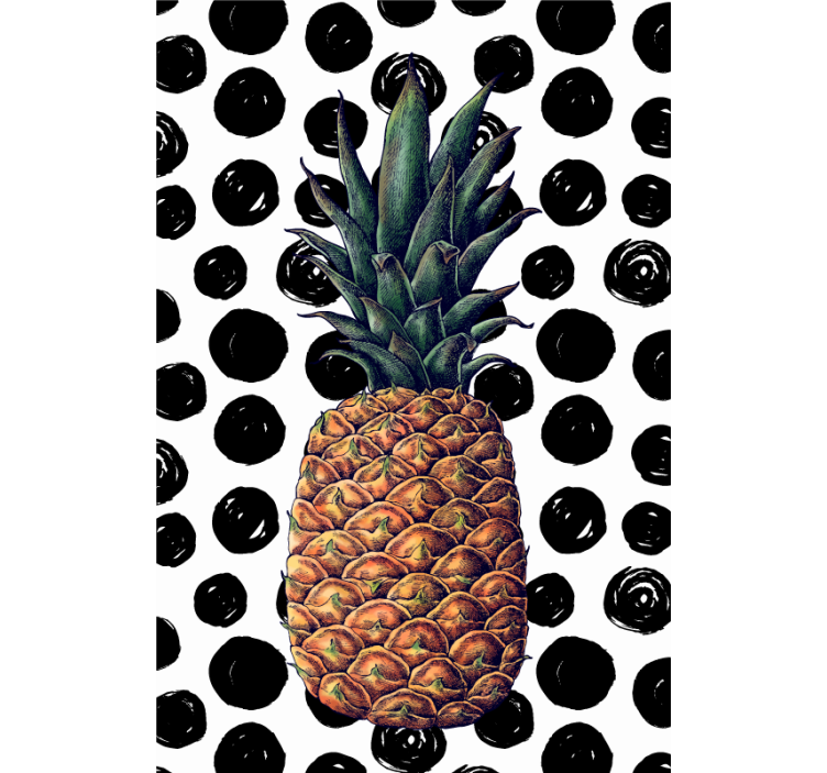 Ananas med prikker rullegardin frukt - Tenstickers