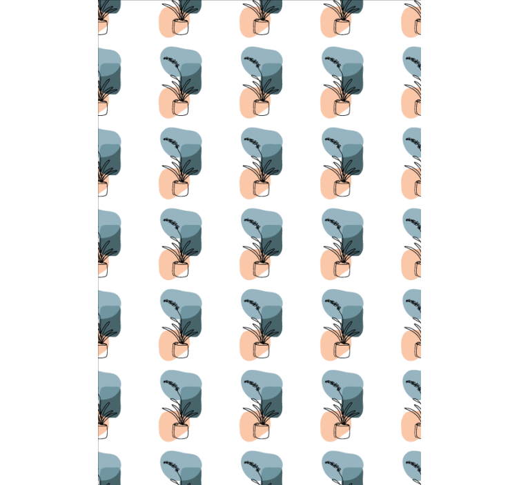 Minimalistisk orkidedesign rullegardin blomster - Tenstickers