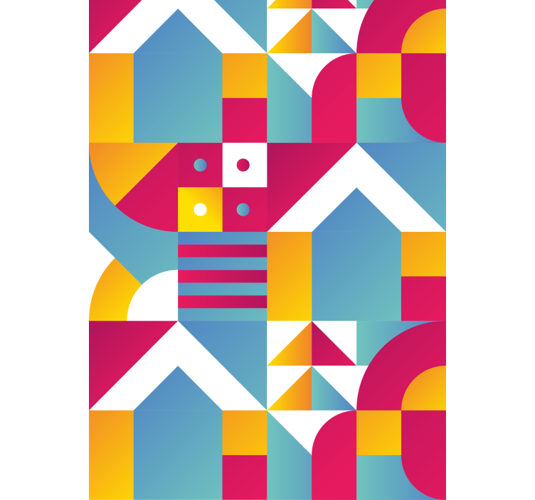 Geometriske urbane mønstre rullegardin moderne - Tenstickers