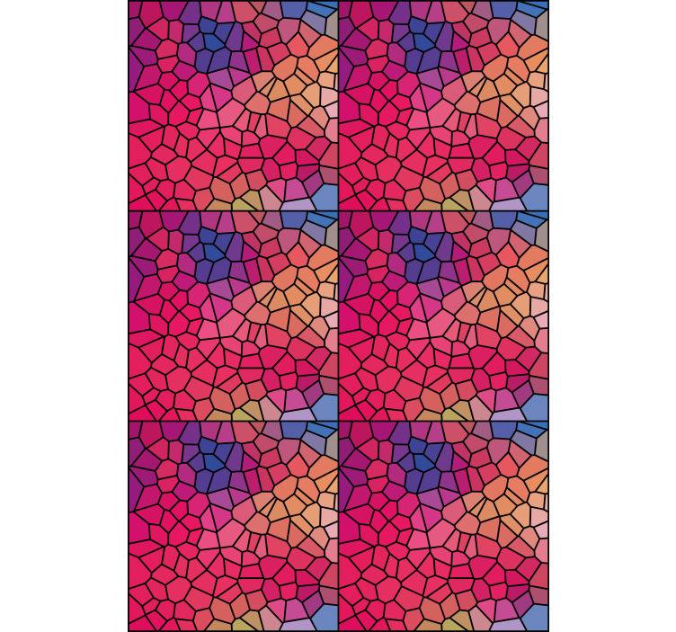 Levende geometriske farger rullegardin tegning - Tenstickers