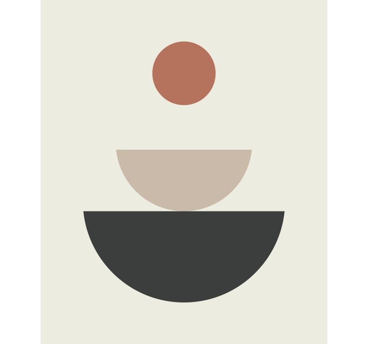 Fontene abstrakt geometrisk kunst rullegardin tegning - Tenstickers