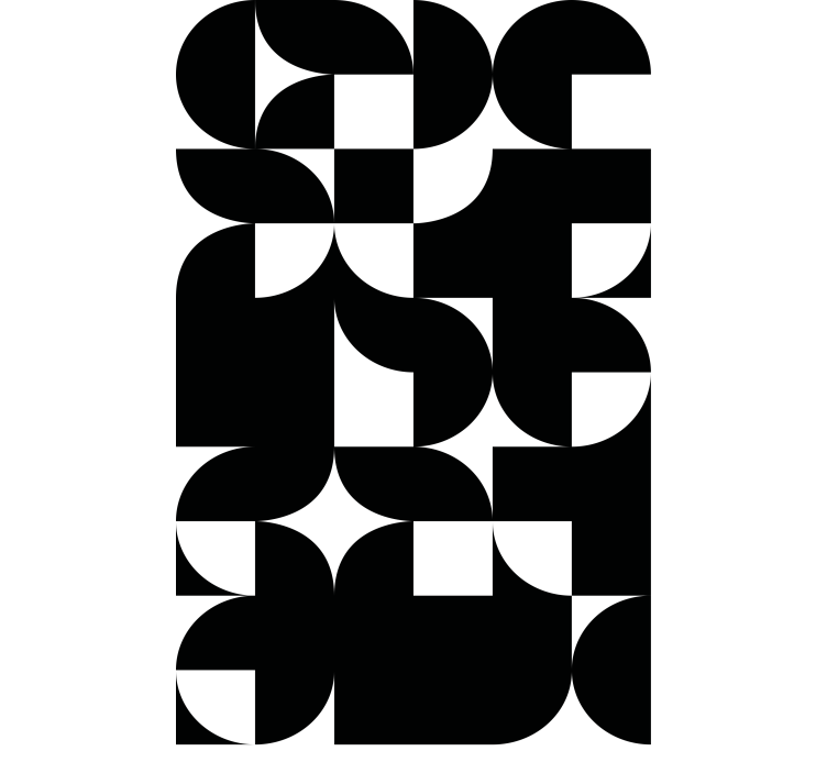 Energiske geometriske arrangementer rullegardin moderne - Tenstickers