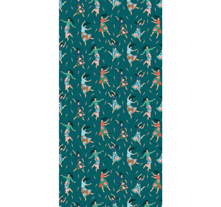 Dansende kvinner mønster rullegardin originale - Tenstickers