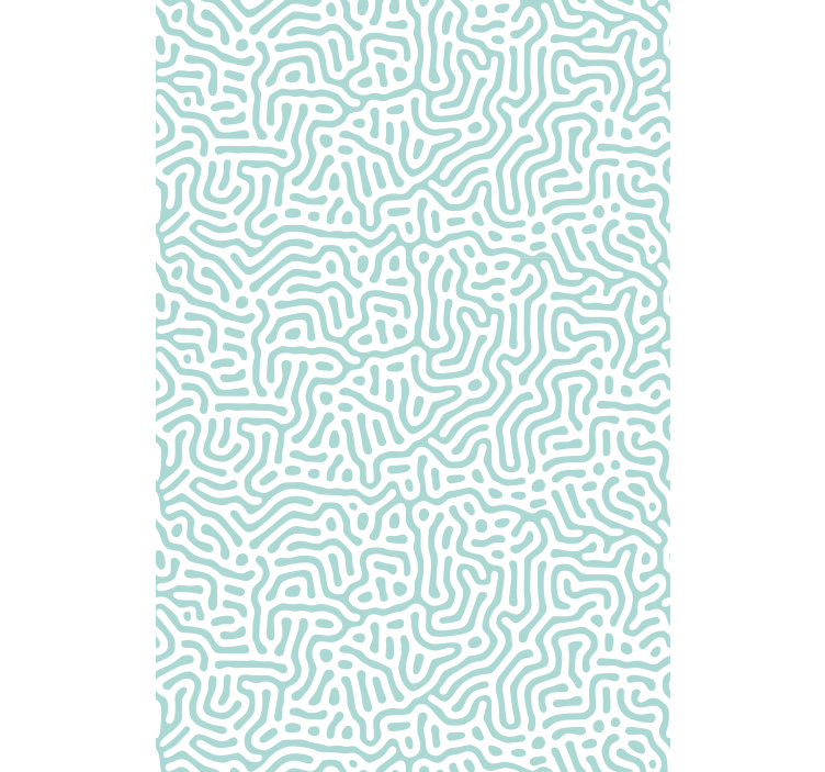 Grønt og hvitt naturmønster rullegardin blomster - Tenstickers