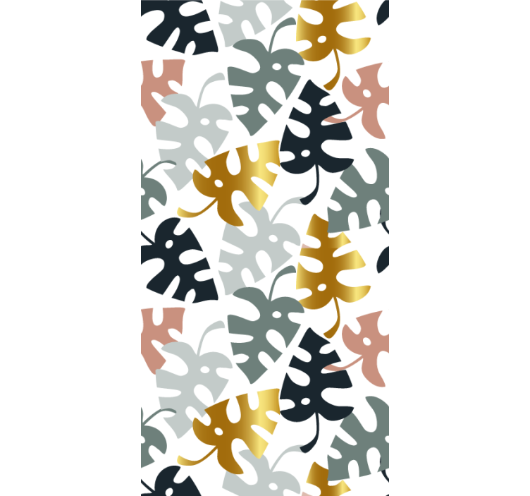 Fargeeffekt blad rullegardin blomster - Tenstickers