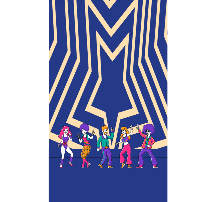 Disco dans stemning rullegardin morsomme - Tenstickers