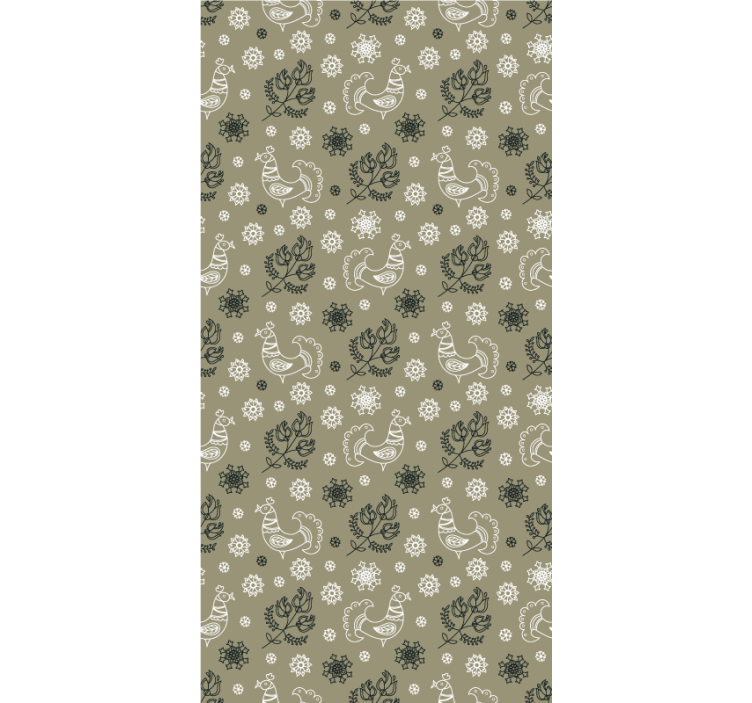 Sjarmerende fuglemønstre rullegardin dyr - Tenstickers