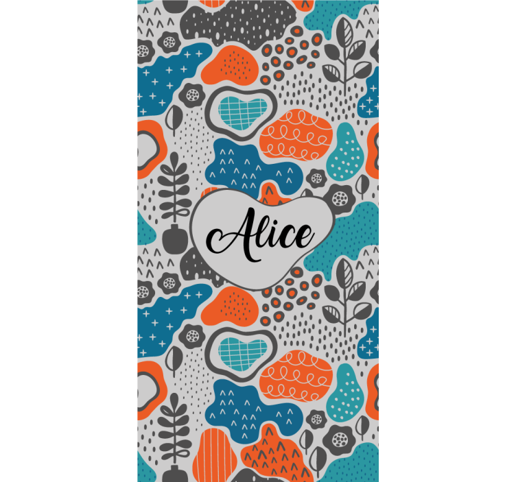 Fargerike former rullegardin personlig - Tenstickers