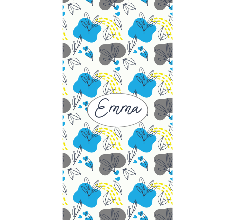 Minimalistiske farger og blader rullegardin personlig - Tenstickers