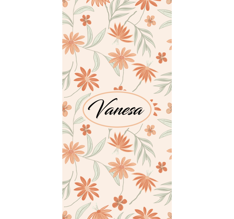 Moderne blomster med lyse farger rullegardin personlig - Tenstickers