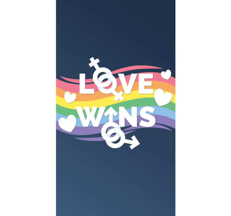 Love wins sitat pride rullegardin - Tenstickers