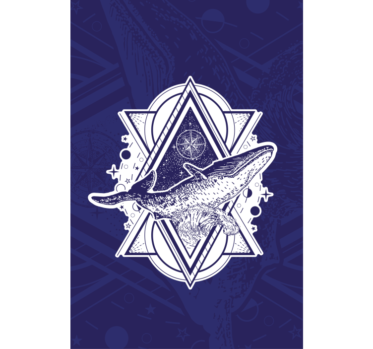 Massiv hval silhuett rullegardin dyr - Tenstickers