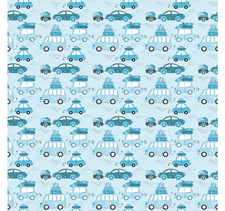 Blue city vehicles nordic style rullegardin barn - Tenstickers