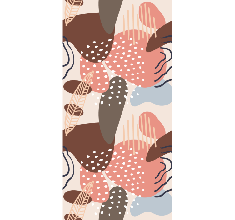 Organiske mønsterformer rullegardin moderne - Tenstickers