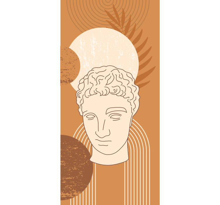 Klassisk skulpturdesign rullegardin tegning - Tenstickers