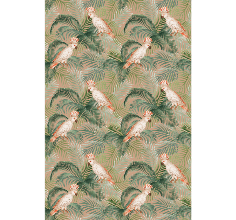 Kakadu og blader rullegardin dyr - Tenstickers