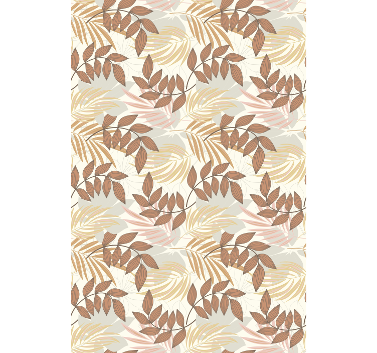 Delikat bladmønster rullegardin blomster - Tenstickers