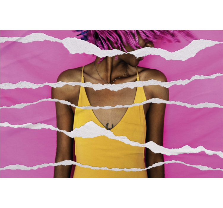 Revet papireffekt rullegardin tegning - Tenstickers