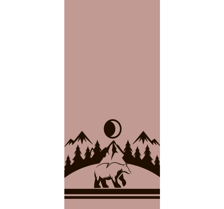 Bjørn med fjell i ryggen rullegardin originale - Tenstickers