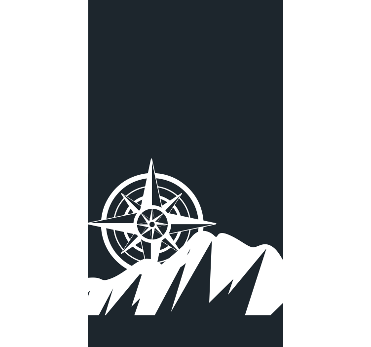 Fjell og kompass rullegardin originale - Tenstickers