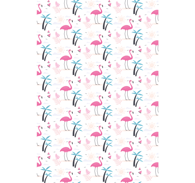 Tropisk rosa flamingo rullegardin dyr - Tenstickers