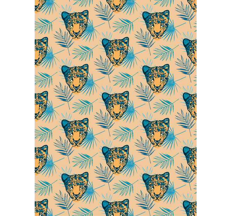 Leopardhodemønster rullegardin dyr - Tenstickers