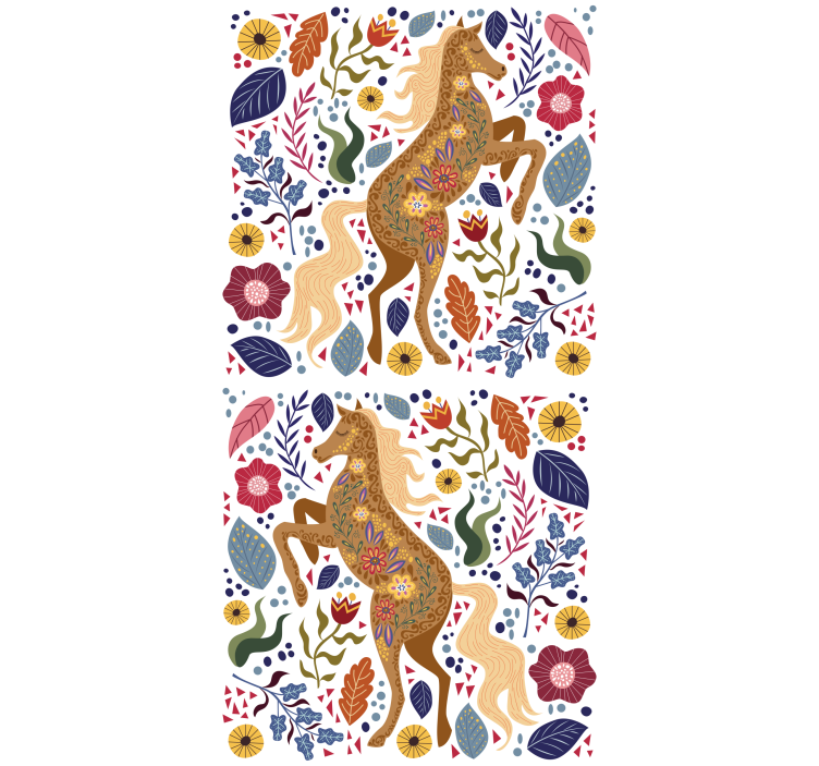 Majestetisk hest silhuett rullegardin dyr - Tenstickers