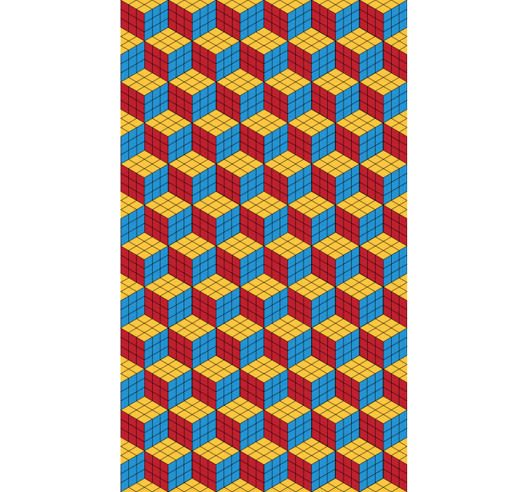 Rubik kube originalt mønster rullegardin andre temaer - Tenstickers