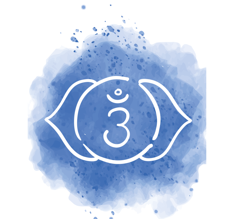 Symbol for det tredje øyet chakra rullegardin zen - Tenstickers