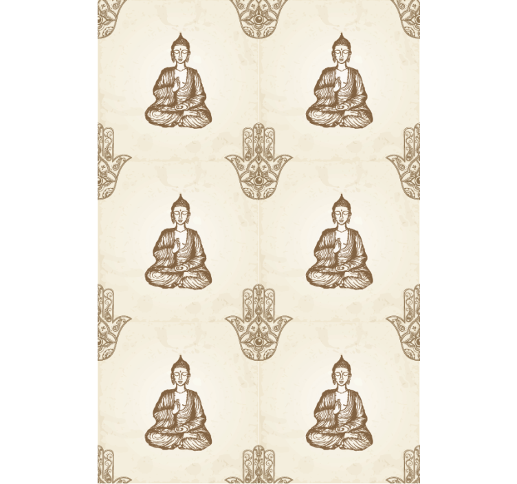 Buddha symbolmønstre rullegardin zen - Tenstickers