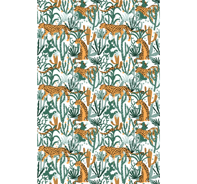 Safari flora fauna rullegardin dyr - Tenstickers