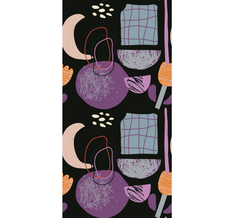 Abstrakt formmønster rullegardin moderne - Tenstickers