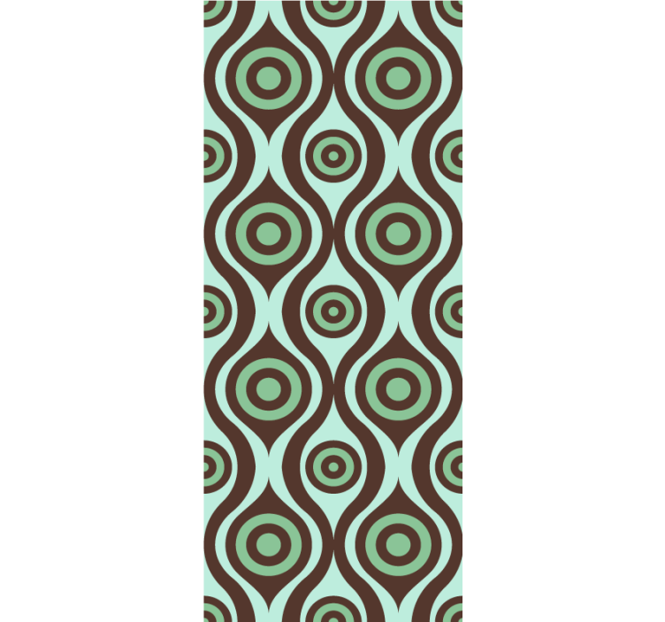 Uregelmessige former 70-tallsmønster rullegardin mer vintage - Tenstickers