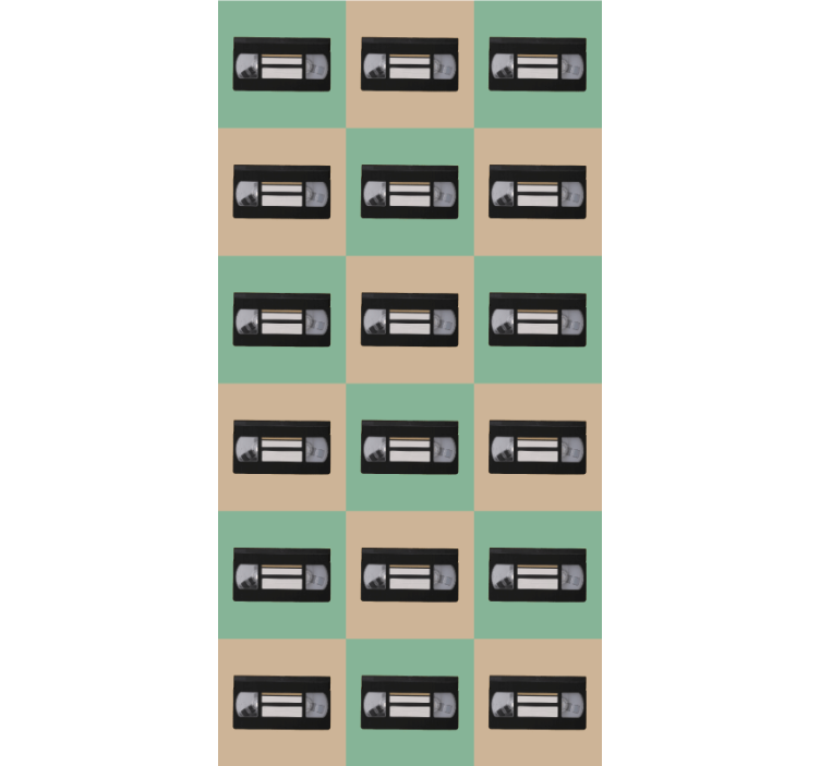 Retro tape mønster rullegardin mer vintage - Tenstickers