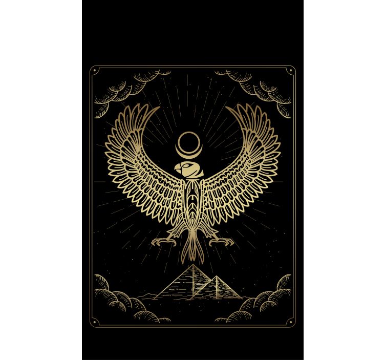 Egyptiske gud for solen 'horus' rullegardin elegant - Tenstickers