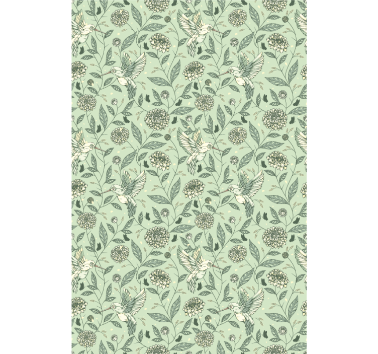 Sjarmerende blomsterdesign rullegardin blomster - Tenstickers