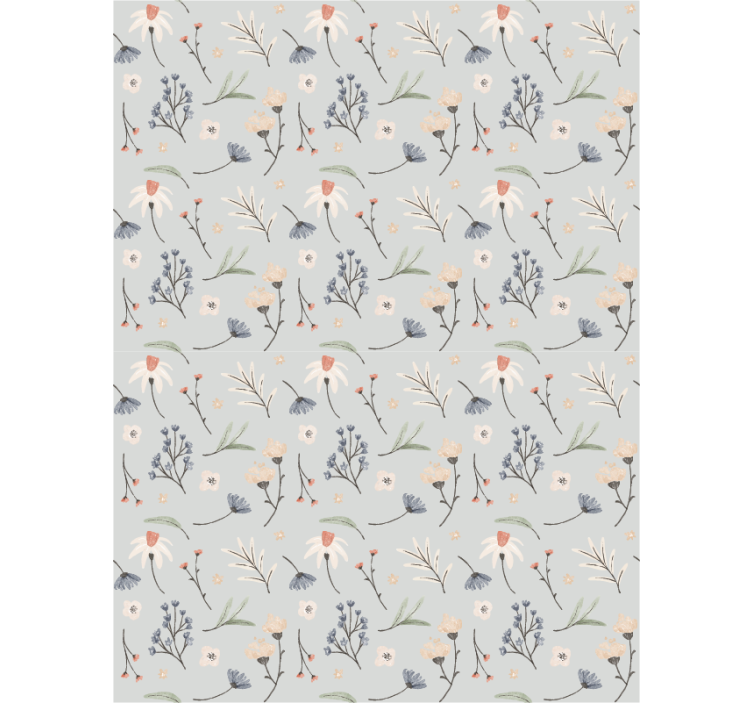 Delikate elementer rullegardin blomster - Tenstickers