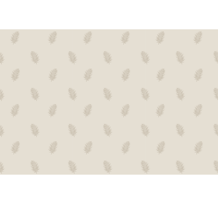 Beige bladmønster rullegardin blomster - Tenstickers