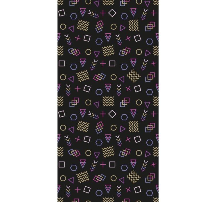 Geometrisk formundersøkelse rullegardin moderne - Tenstickers