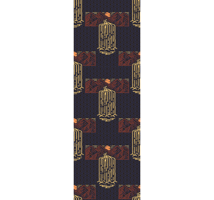 Solnedgang med fossefall rullegardin mer vintage - Tenstickers