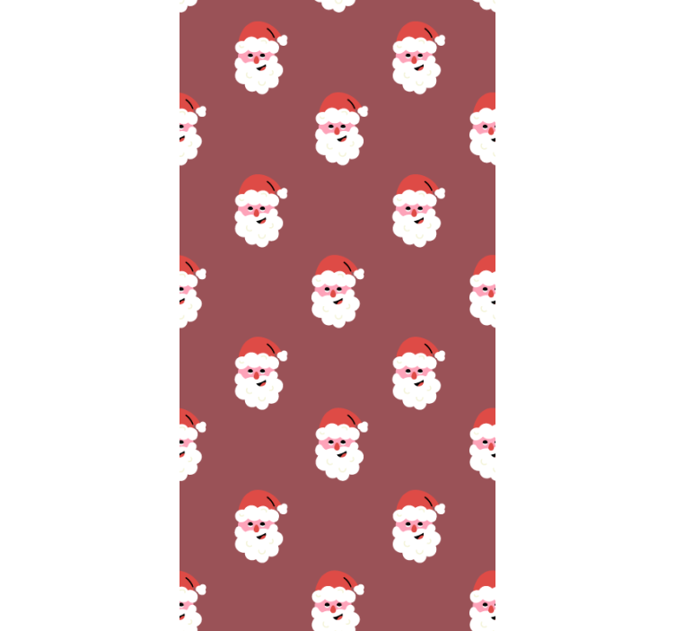 Santa faces mønster rullegardin serier - Tenstickers