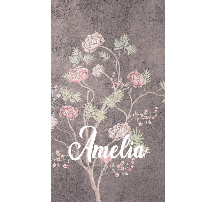 Personlig floral eleganse rullegardin blomster - Tenstickers