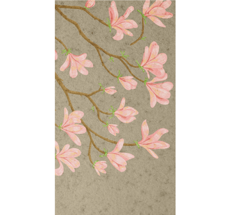 Vintage stil magnolia rullegardin klassisk - Tenstickers